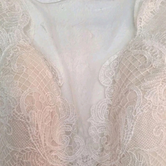 Watters Brides Beige Strap Sleeveless Women's Wedding Dress Size 10 - Picture 9 of 12